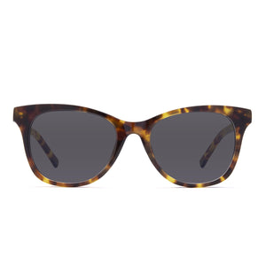 prescription sunglasses -  CARINA - AMBER TORTOISE + CLEAR prescription in polarized lens front