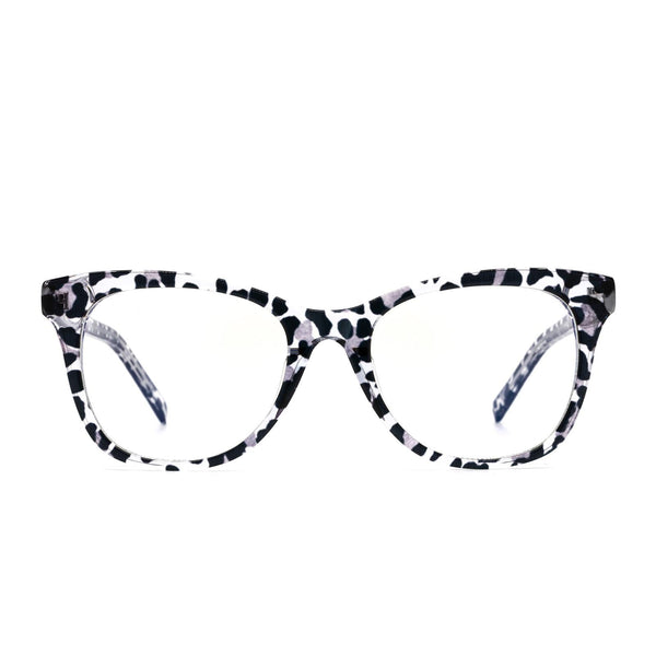 carina - clear leopard + prescription glasses