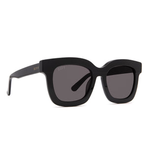 Womens Oversized Square Sunglasses Thick Bold Side UV 400 Black, Smoke
