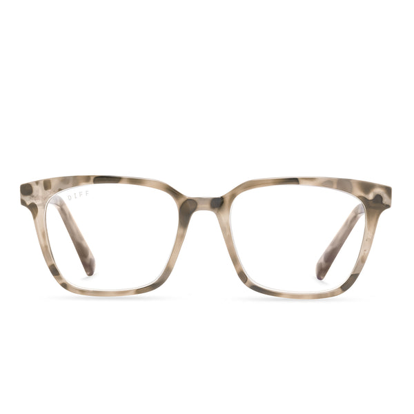 alex - cream tortoise + blue light readers