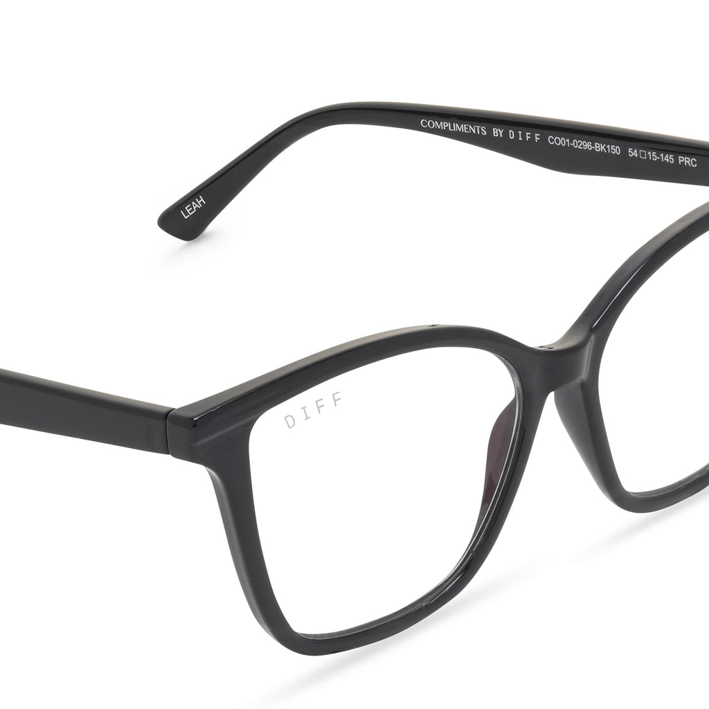 LEAH BLACK + BLUE LIGHT READERS DIFF Eyewear
