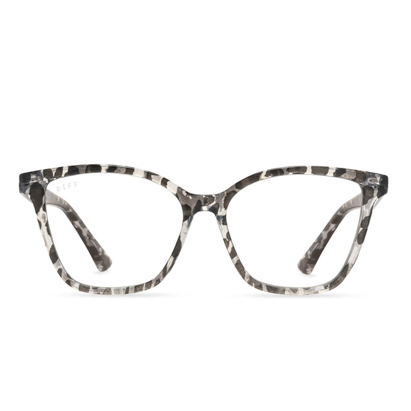 leah - clear leopard  + blue light readers
