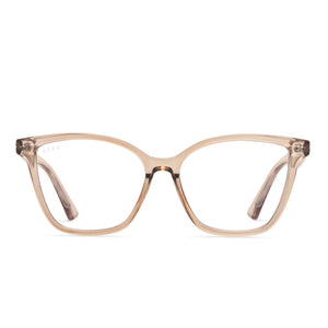 LEAH - VINTAGE CRYSTAL + BLUE LIGHT READERS FRONT