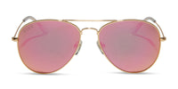 swatch for CRUZ - GOLD + PINK MIRROR SUNGLASSES