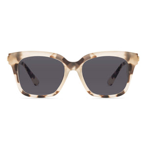 prescription sunglasses - BELLA XS - CREAM TORTOISE + CLEAR Prescription glasses in polarized lenses front