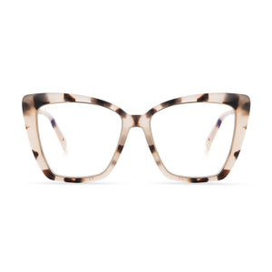 BECKY IV - CREAM TORTOISE + BLUE LIGHT TECHNOLOGY FRONT