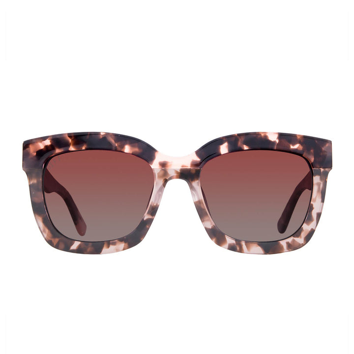 Carson Square Sunglasses | Himalayan Tortoise Frames & Rose Gradient ...