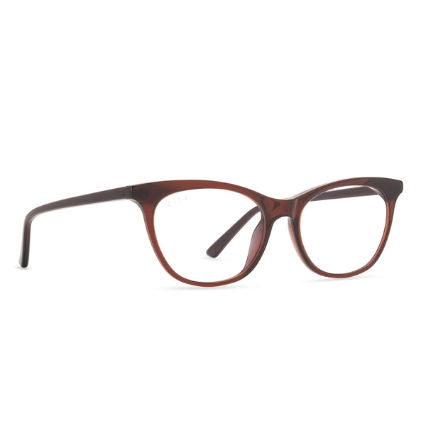 jade - chesnut crystal + blue light technology glasses 1