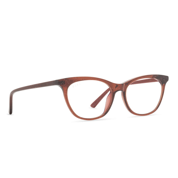 jade - festive chestnut + blue light glasses 1