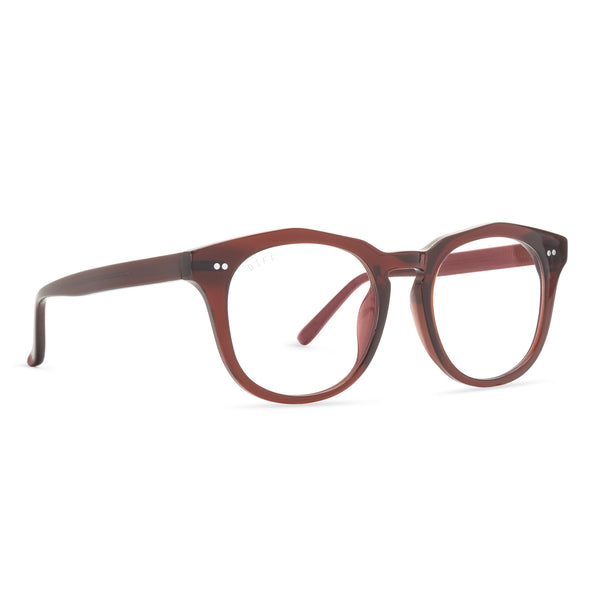 weston - chestnut crystal + blue light technology glasses 1