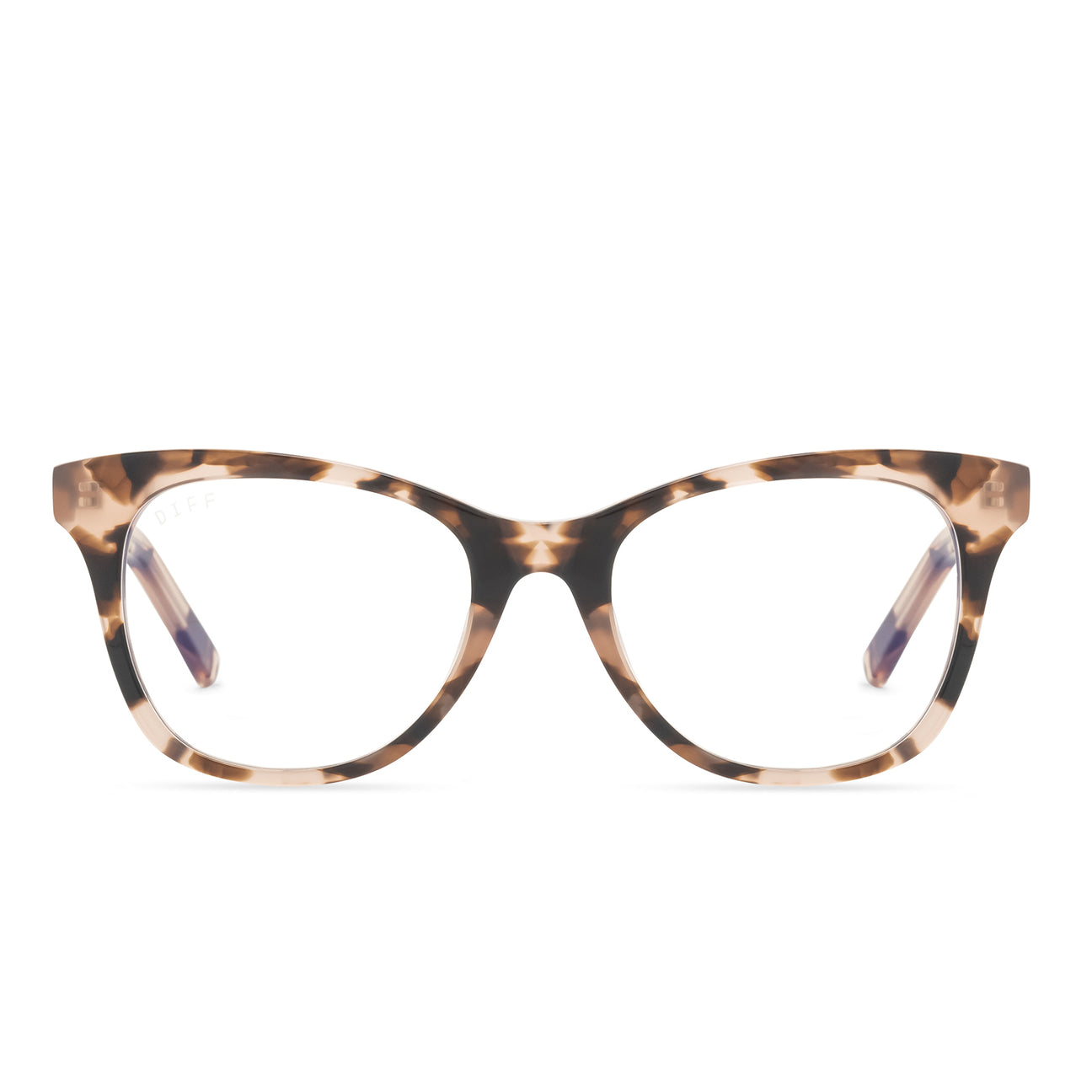 CARINA - HIMALAYAN TORTOISE + CLEAR GLASSES – DIFF Eyewear