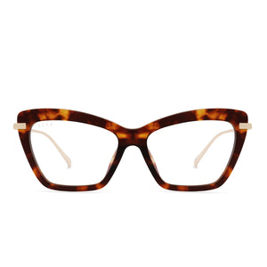 MILA - AMBER TORTOISE + BLUE LIGHT TECHNOLOGY front