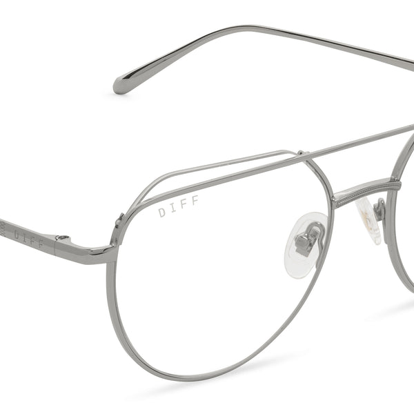 rayne - silver + blue light glasses 2