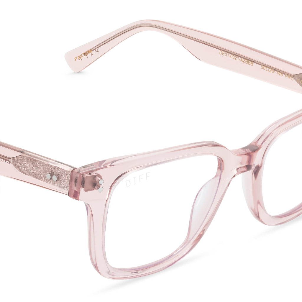 Paxton Square Glasses | Azalea Crystal & Blue Light Technology | DIFF ...