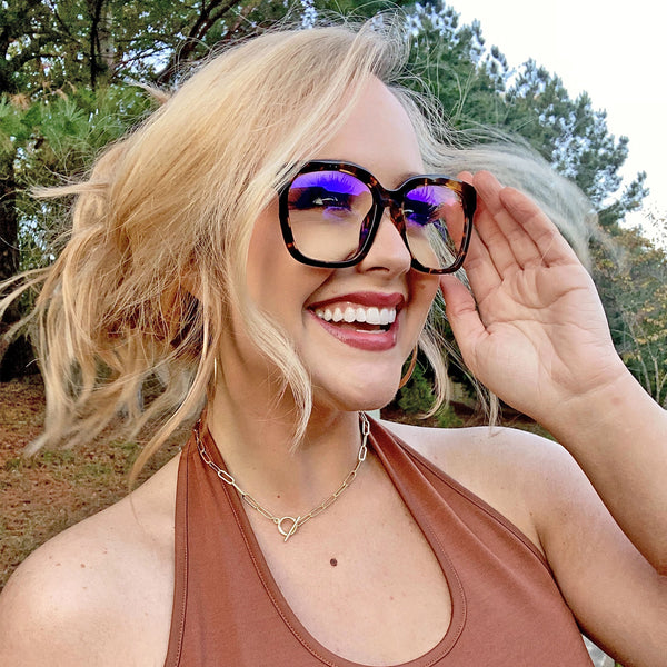 bella - tortoise + blue light technology glasses 6