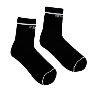 CREW SOCK SINGLE - BLACK flatlay