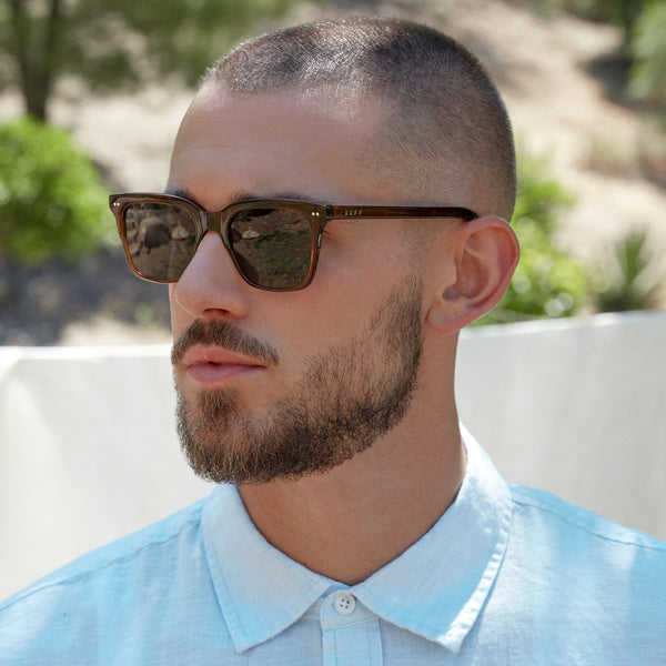 billie - whiskey + grey polarized sunglasses 6