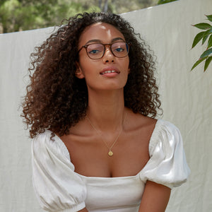 Maxwell Square Glasses | Whiskey Crystal & Blue Light  display picture 1