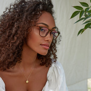 Maxwell Square Glasses | Whiskey Crystal | Diff Eyewear display picture 1