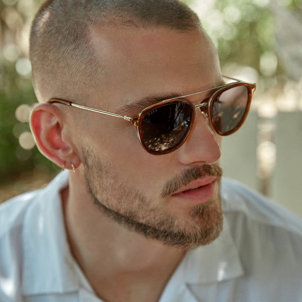 camden - whiskey + grey polarized sunglasses 1