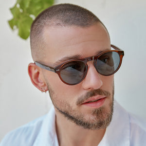 CODY - WHISKEY + GREY POLARIZED SUNGLASSES