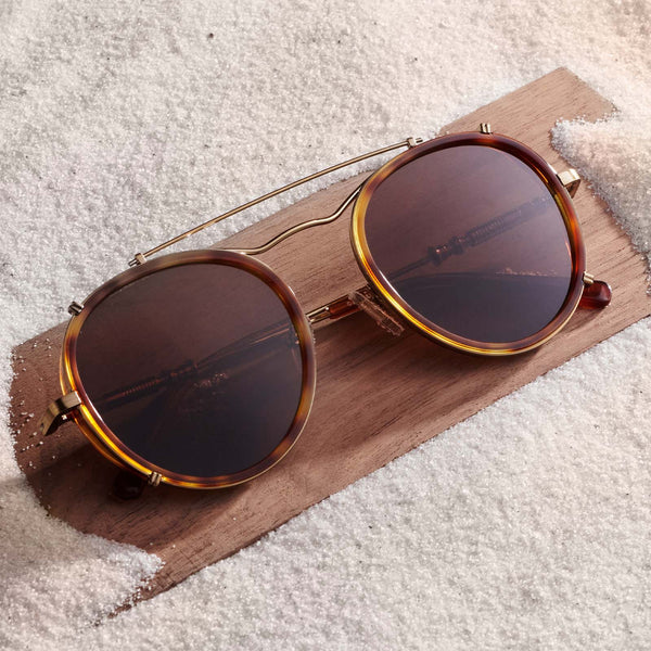 obi-wan™ - desert tortoise + brown polarized sunglasses 1
