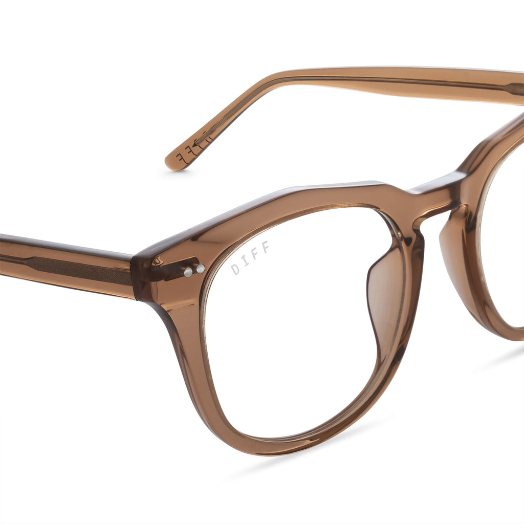 Weston Round Glasses Dunes Crystal & Blue Light Technology DIFF Eyewear