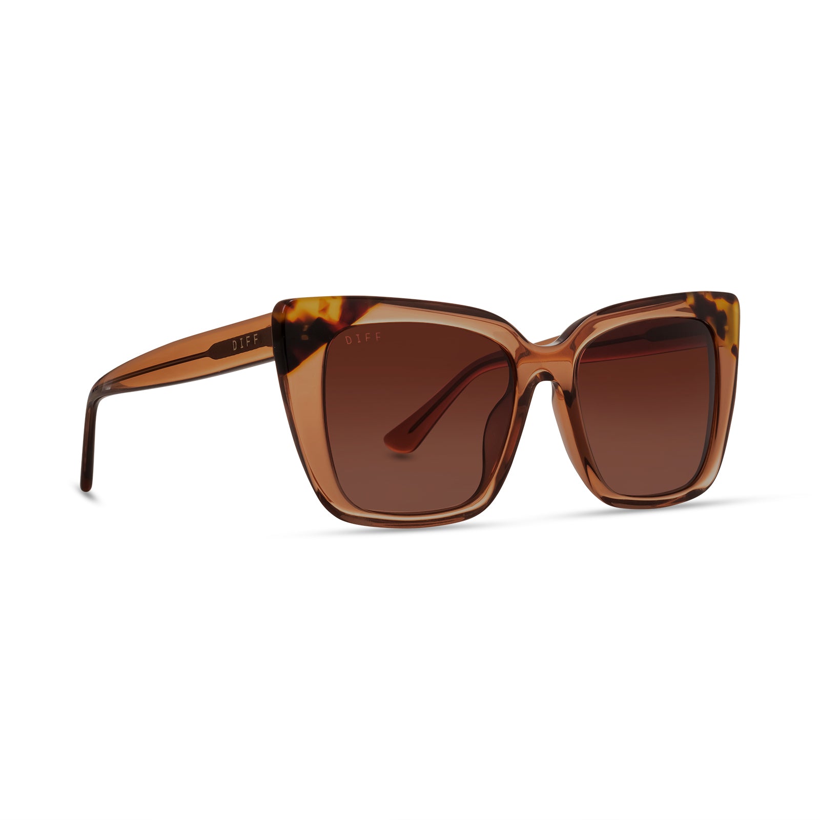 LIZZY DUNES CRYSTAL + BROWN GRADIENT SUNGLASSESNN N N DIFF