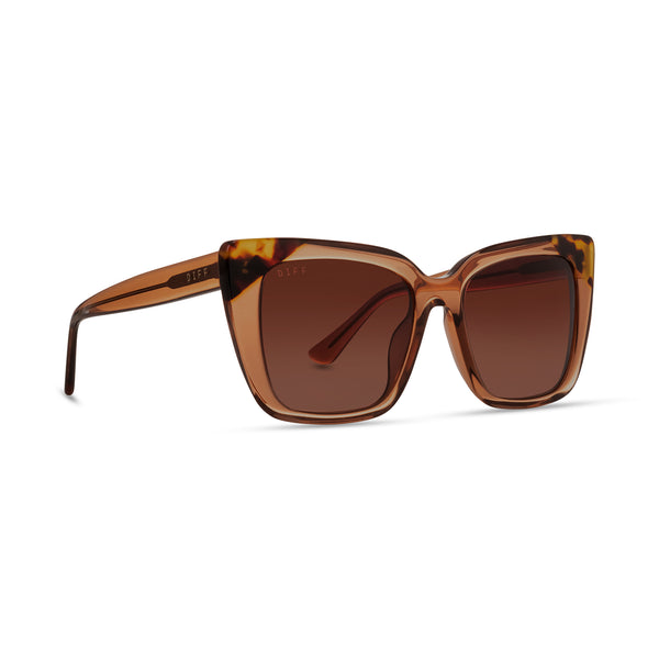 lizzy - dunes crystal + brown gradient sunglasses 1