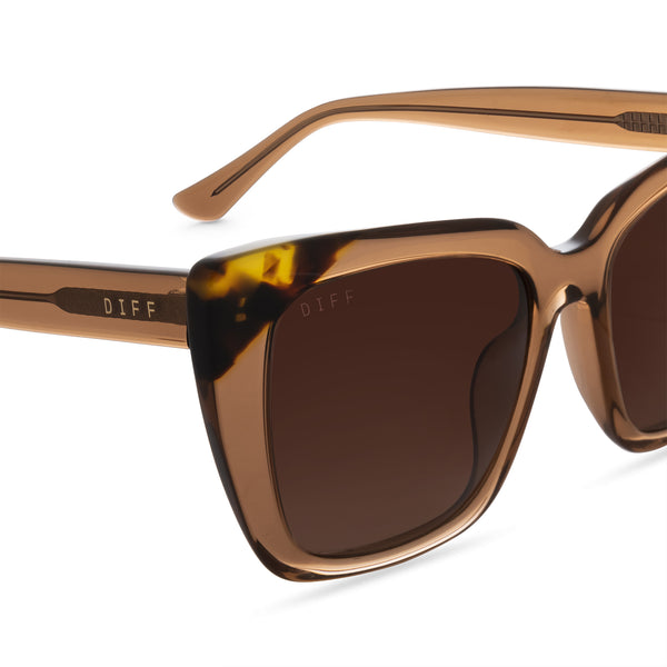 lizzy - dunes crystal + brown gradient sunglasses 2
