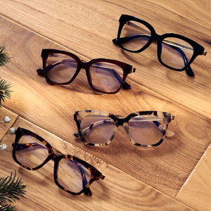 NWOB / NWOT DIFF Eyewear Bella XS Amber Tortoise Blue Light Glasses Bella XS Square Glasses | Amber Tortoise | Diff Eyewear main image 3