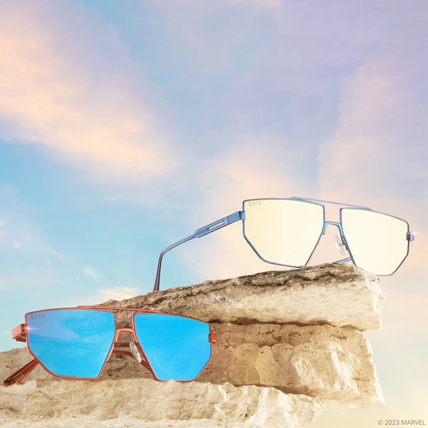galactic heroes - metallic solar blue + galactic gold mirror + polarized sunglasses 4
