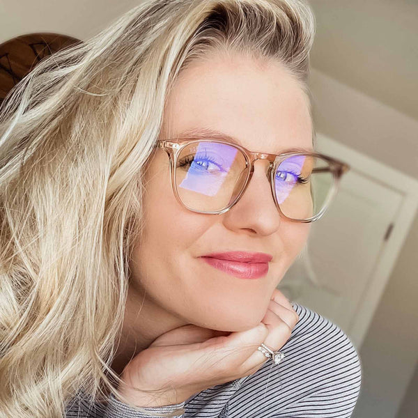maxwell - vintage crystal + blue light technology glasses 1