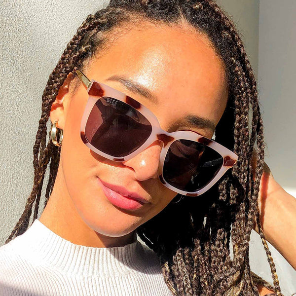 hailey - cream tortoise + solid grey sunglasses 6