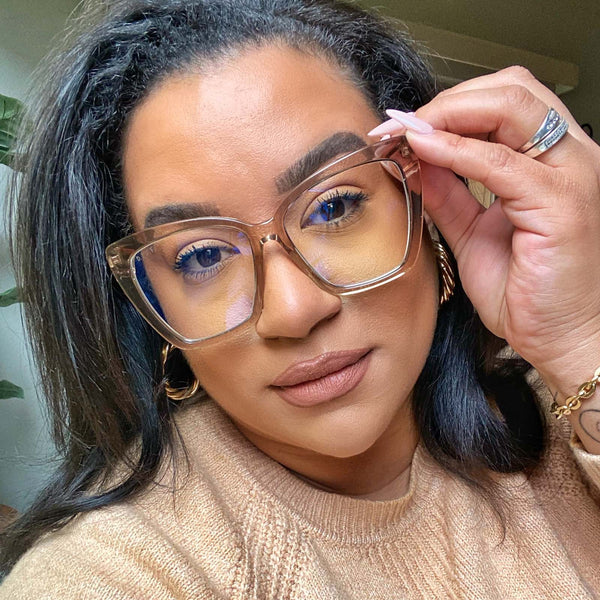 becky iv - vintage crystal + blue light technology glasses 1