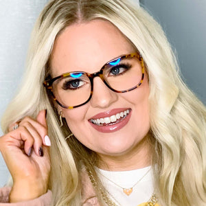 Clarke Square Glasses Amber Tortoise & Light DIFF Eyewear