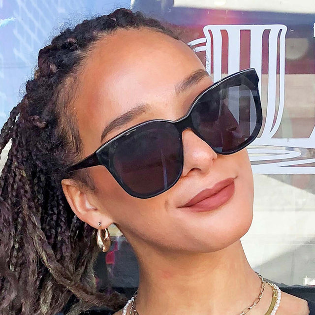 customer content - roset_22 wearing gia black grey sunglasses