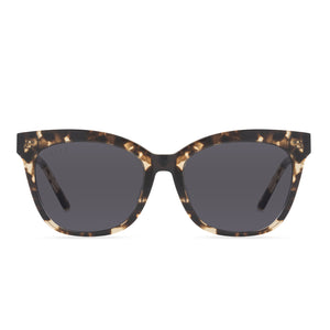 prescription sunglasses - WINSTON - ESPRESSO TORTOISE + CLEAR prescription glasses in polarized lens front