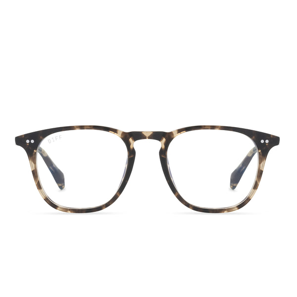 Maxwell Square Glasses | Espresso Tortoise & Blue Light Technology