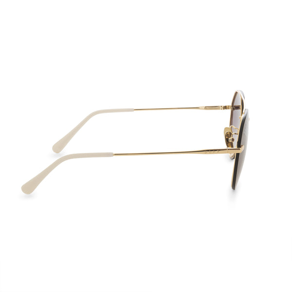 lenox - gold + brown gradient mirror polarized sunglasses 3