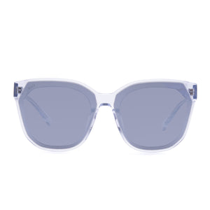 GIA - CLEAR CRYSTAL + GREY MIRROR SUNGLASSES