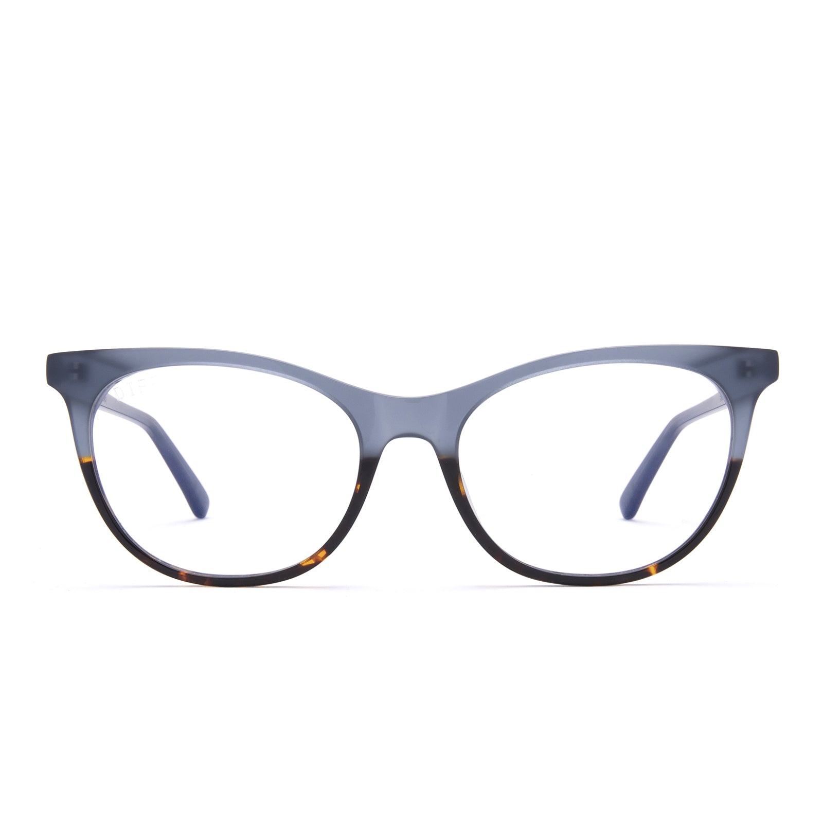 Jade Cat Eye Glasses Sapphire Terrain & Blue Light Technology DIFF Eyewear