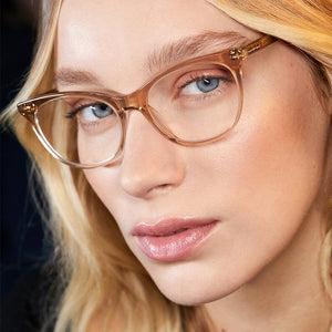 Jade Cat Eye Glasses | Vintage Crystal & Blue Light