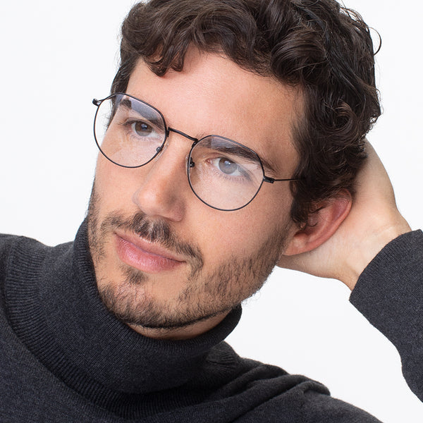 james - silver + blue light technology clear glasses 1