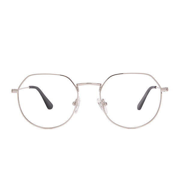 james - silver + blue light technology clear glasses