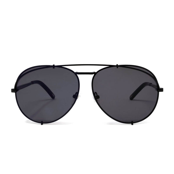 koko - matte black + grey sunglasses