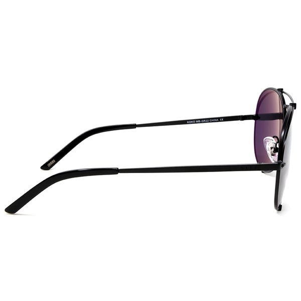 koko - matte black + grey sunglasses 3