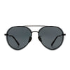Color swatch for lenox - matte black + purple mirror sunglasses