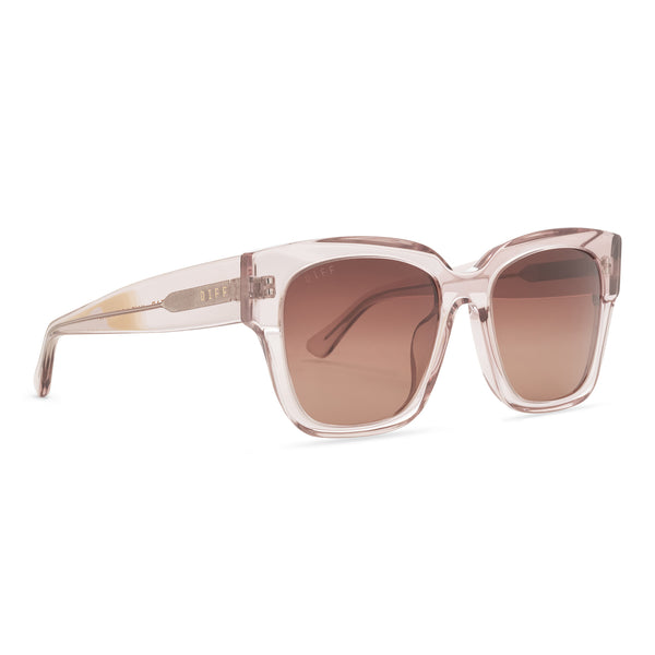 bella ii - light pink crystal + brown gradient sunglasses 1