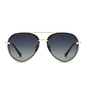 Diff Lenox Sunglasses, Women's, Gold/Black/Grey Polarized